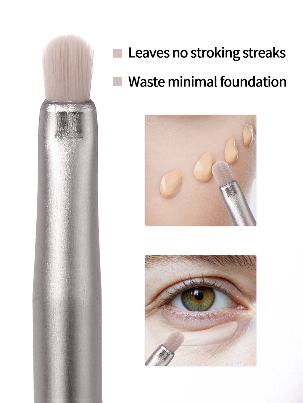 Nixie 2-Piece Soft Makeup Brush Set – Foundation & Eyeshadow