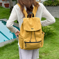 Minimalist Women's Canvas Backpack – Large Capacity Travel Bag