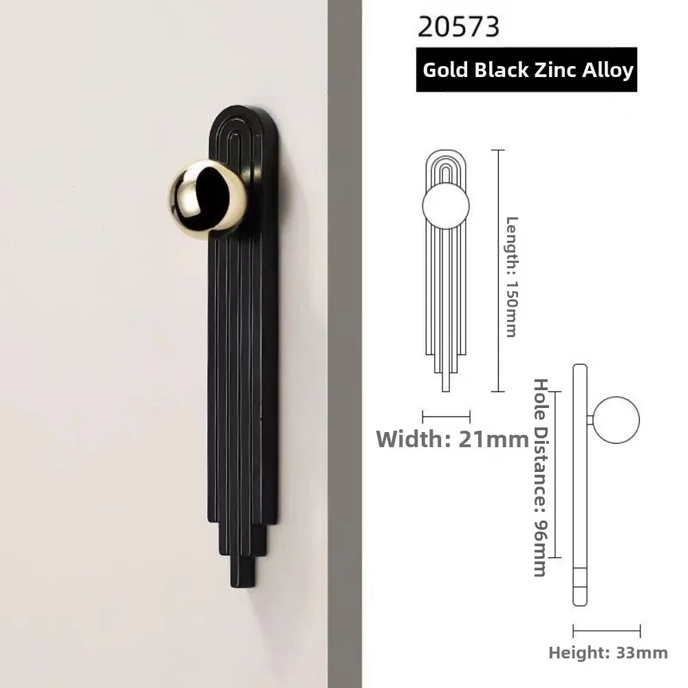 Gold Zinc Alloy Cabinet Handle – Modern Minimalist Drawer Pull