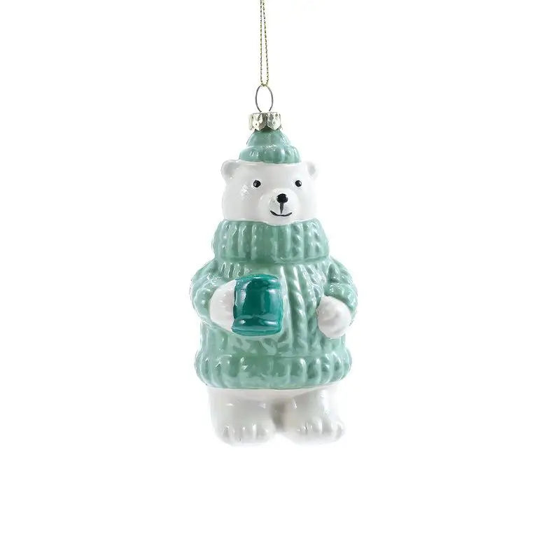 Christmas Hanging Ornaments – Santa, Bear & Car Tree Pendants