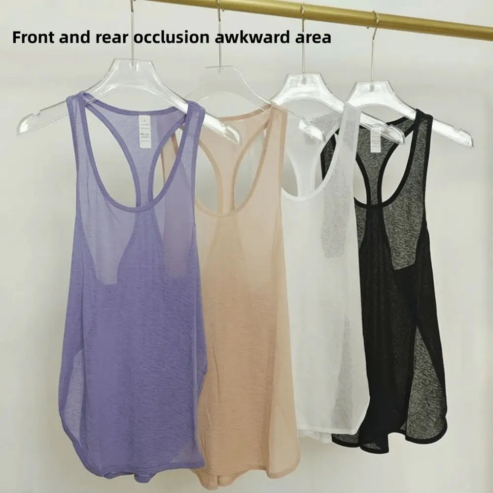 Women's Quick Dry Mesh Yoga Vest – Breathable Loose Gym Top