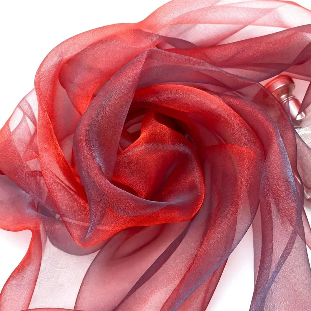 Two-Tone Gradient Organza Laser Fabric 150x100cm Polyester