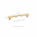 Modern Wave Brass Cabinet Handles & Drawer Pulls – Gold Bronze
