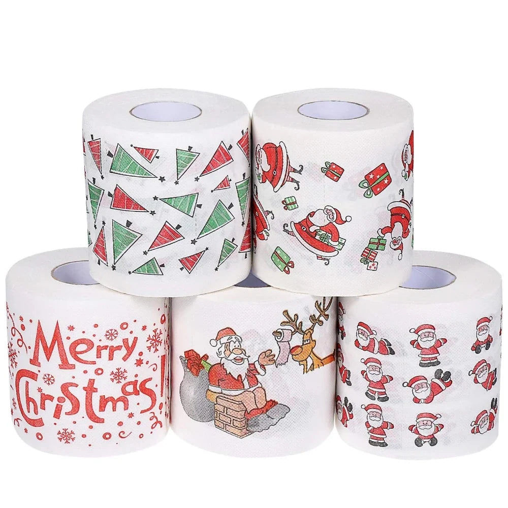 Santa Claus Printed Toilet Paper – Funny Christmas Gag Gift