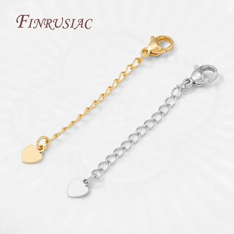 18K Gold Plated Brass Extension Chain with Clasp | DIY Jewelry
