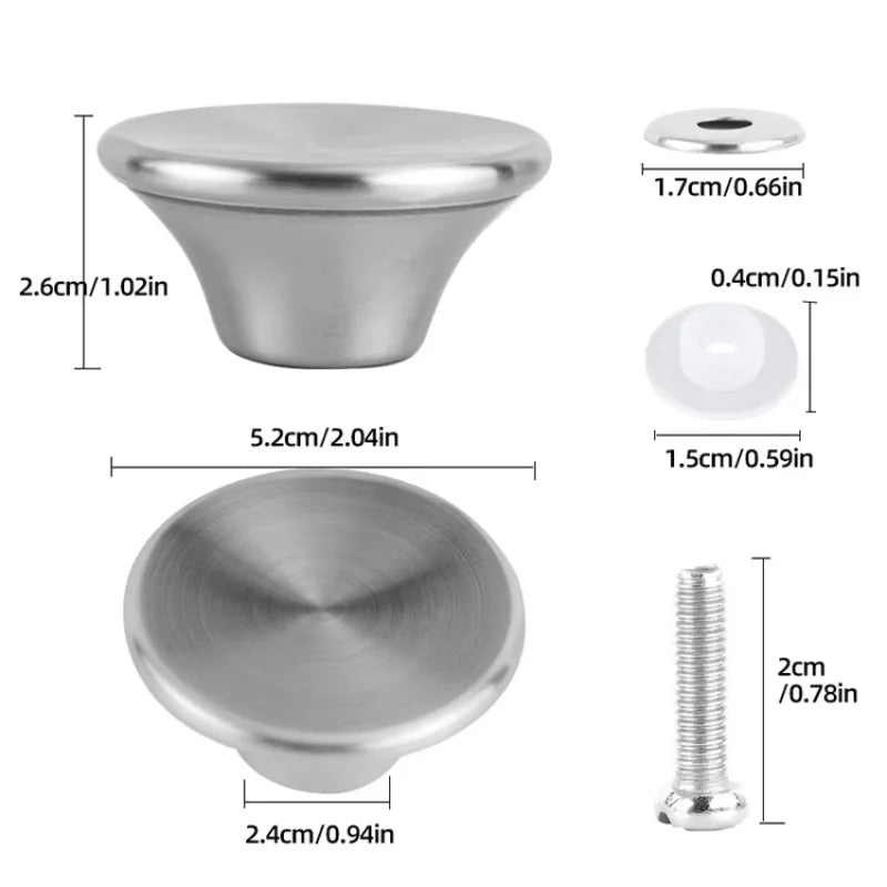 Stainless Steel Pot Lid Knob Replacement Kit – Anti-Rust