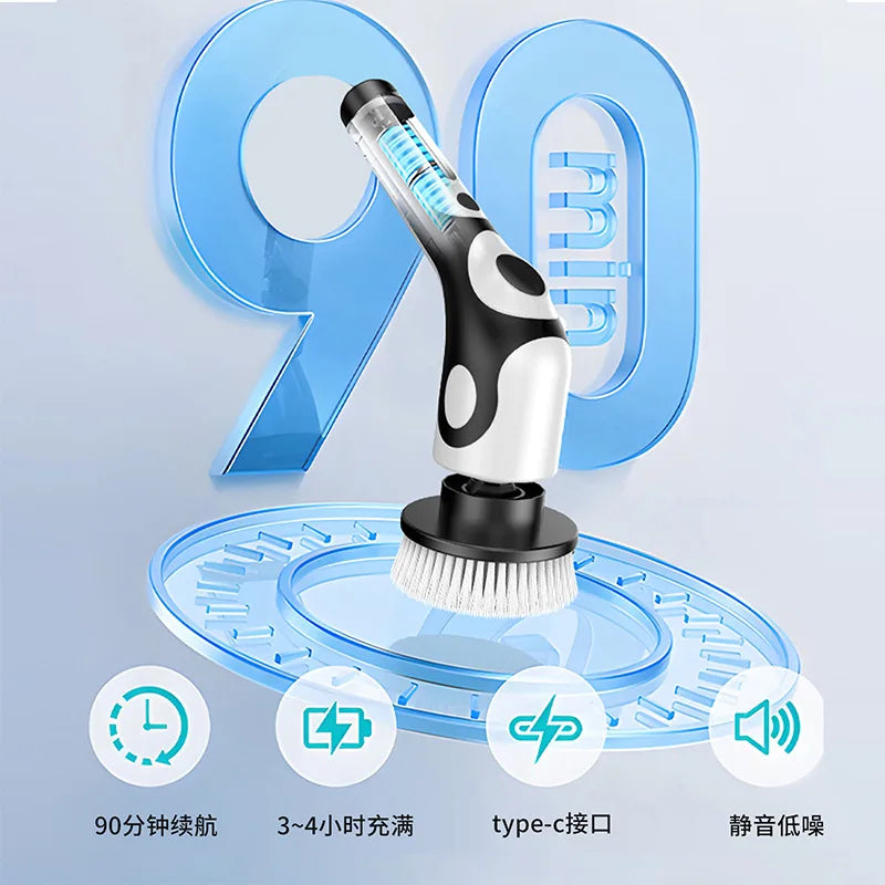 Multi-Function Electric Cleaning Brush | Wireless Telescopic Mop