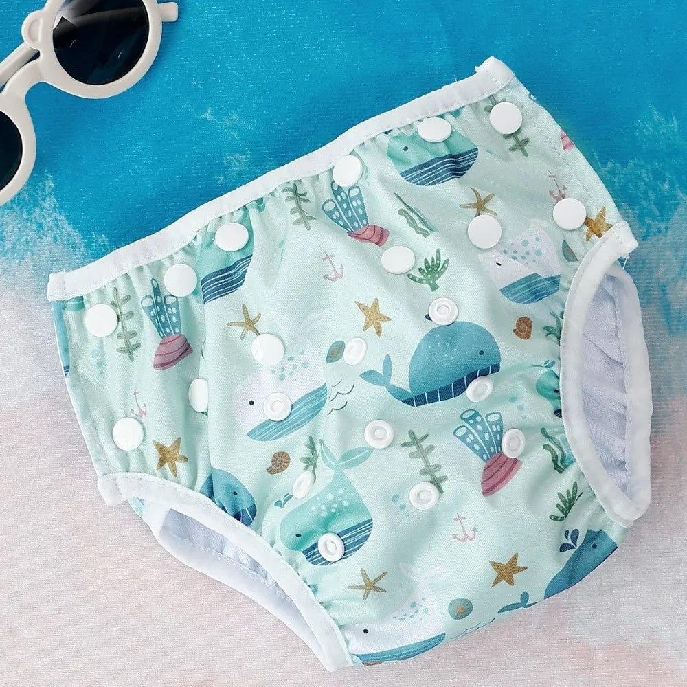 Reusable Swim Diaper – Adjustable Snap Waterproof Baby Pants