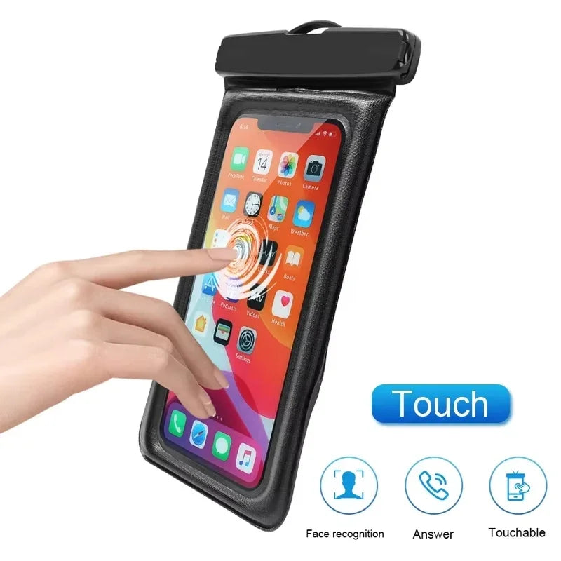 Waterproof Phone Pouch Luminous Dry Bag | Touchscreen