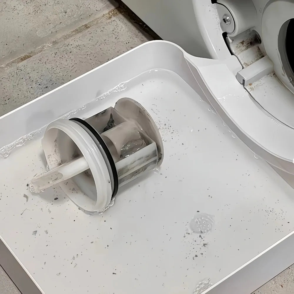 Washing Machine Drain Tray & Lint Filter Water Drip Pan