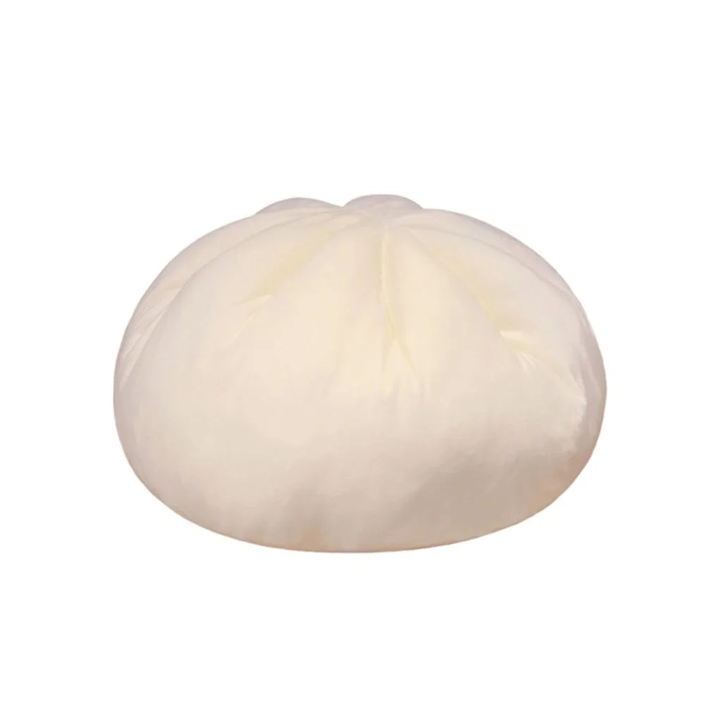 Steamed Bun Throw Pillow – Soft Velvet Cushion 45cm | PP Cotton