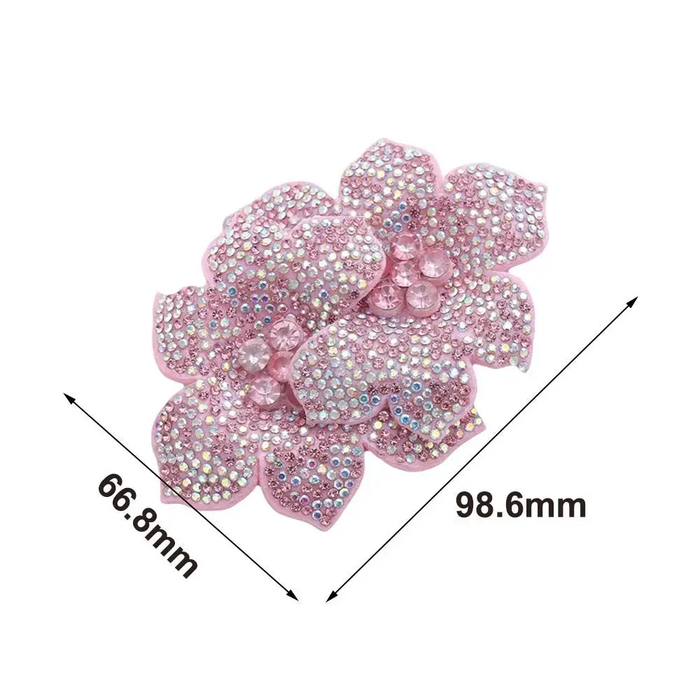 3D Rhinestone Rose Patch – Sparkling DIY Flower Appliqué