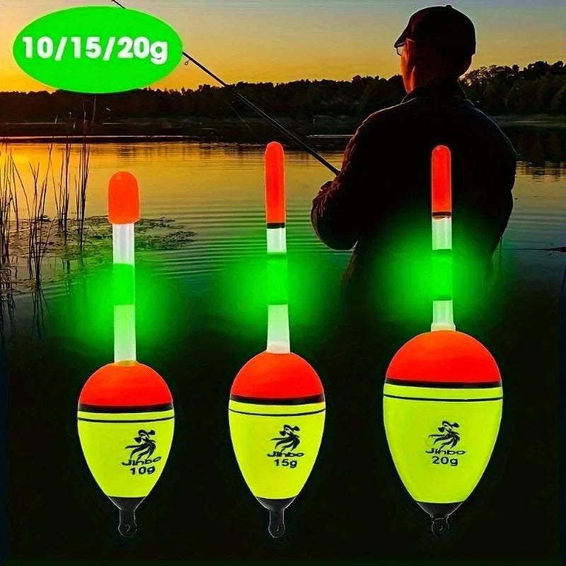 EVA Luminous Night Fishing Floats – 10g 20g 30g Glow Bobbers