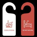 Do Not Disturb Double-Sided Door Hanger Sign | Hotel & Cafe