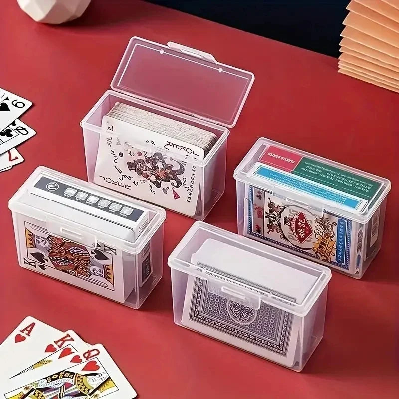 Clear Playing Card Deck Box – Holds 2 Poker Decks | 1 or 3 Pcs