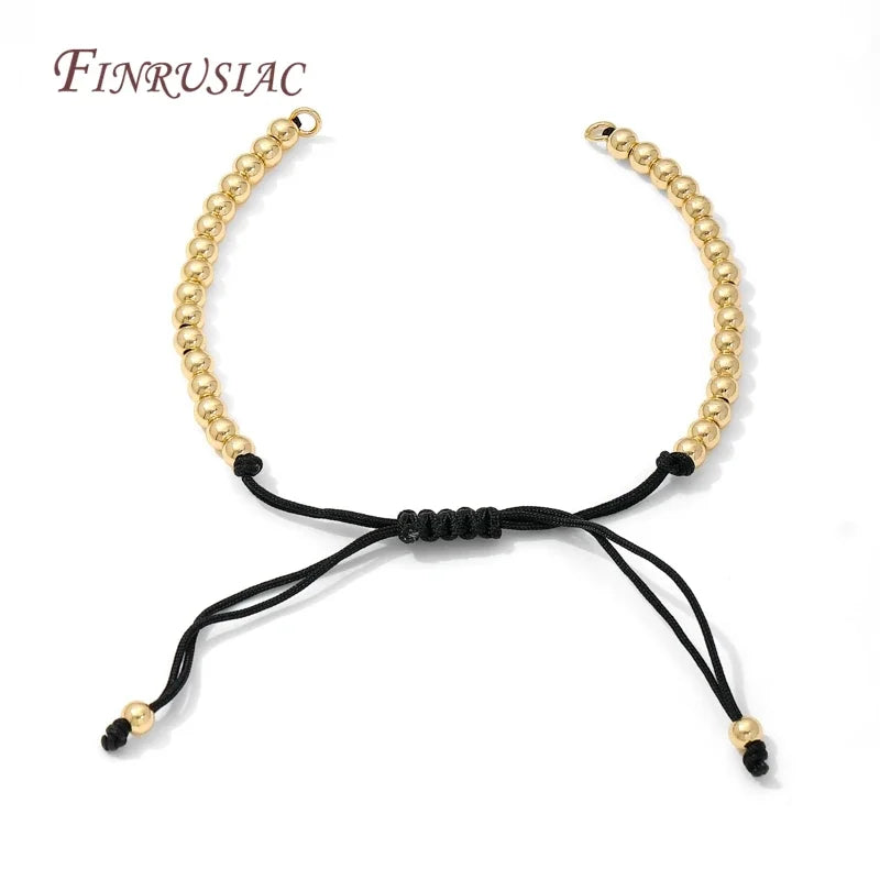 18K Gold Plated Box Chain Bracelet DIY Jewelry Making Component