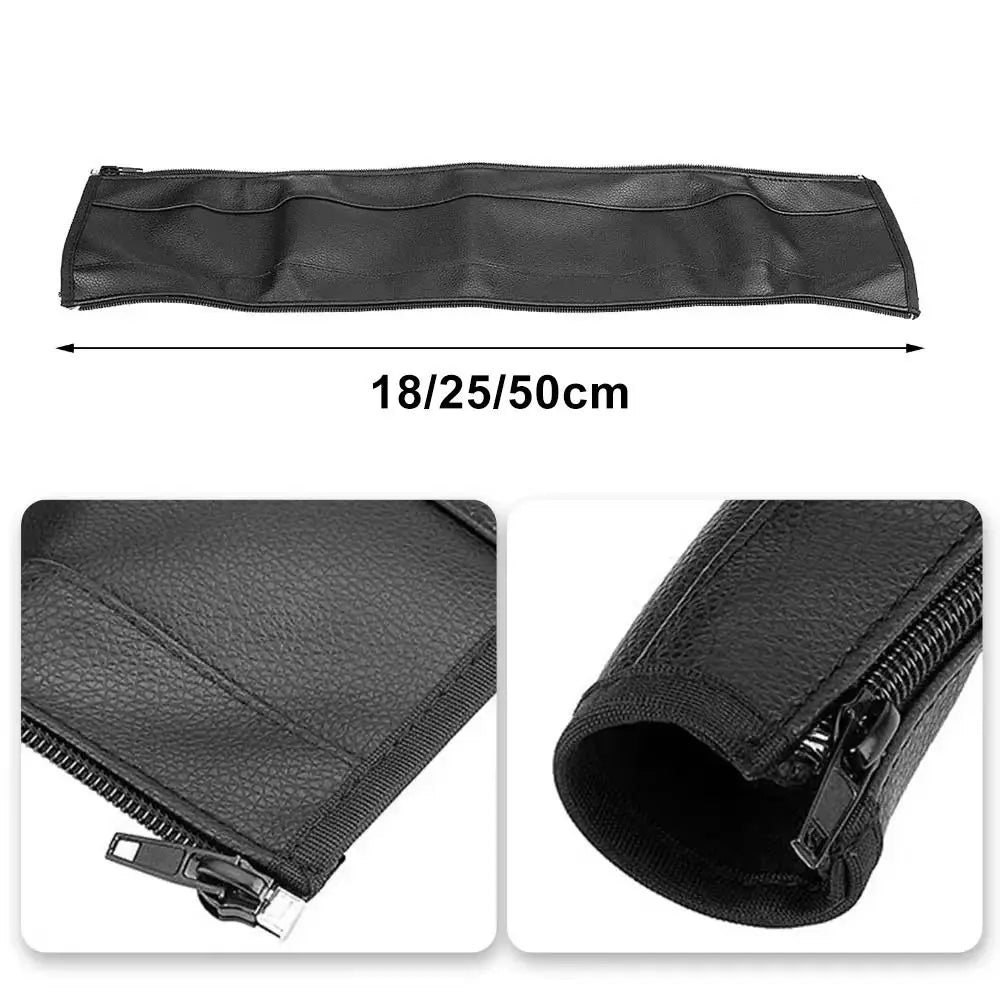 PU Leather Stroller Handlebar Cover – Universal Zipper Sleeve