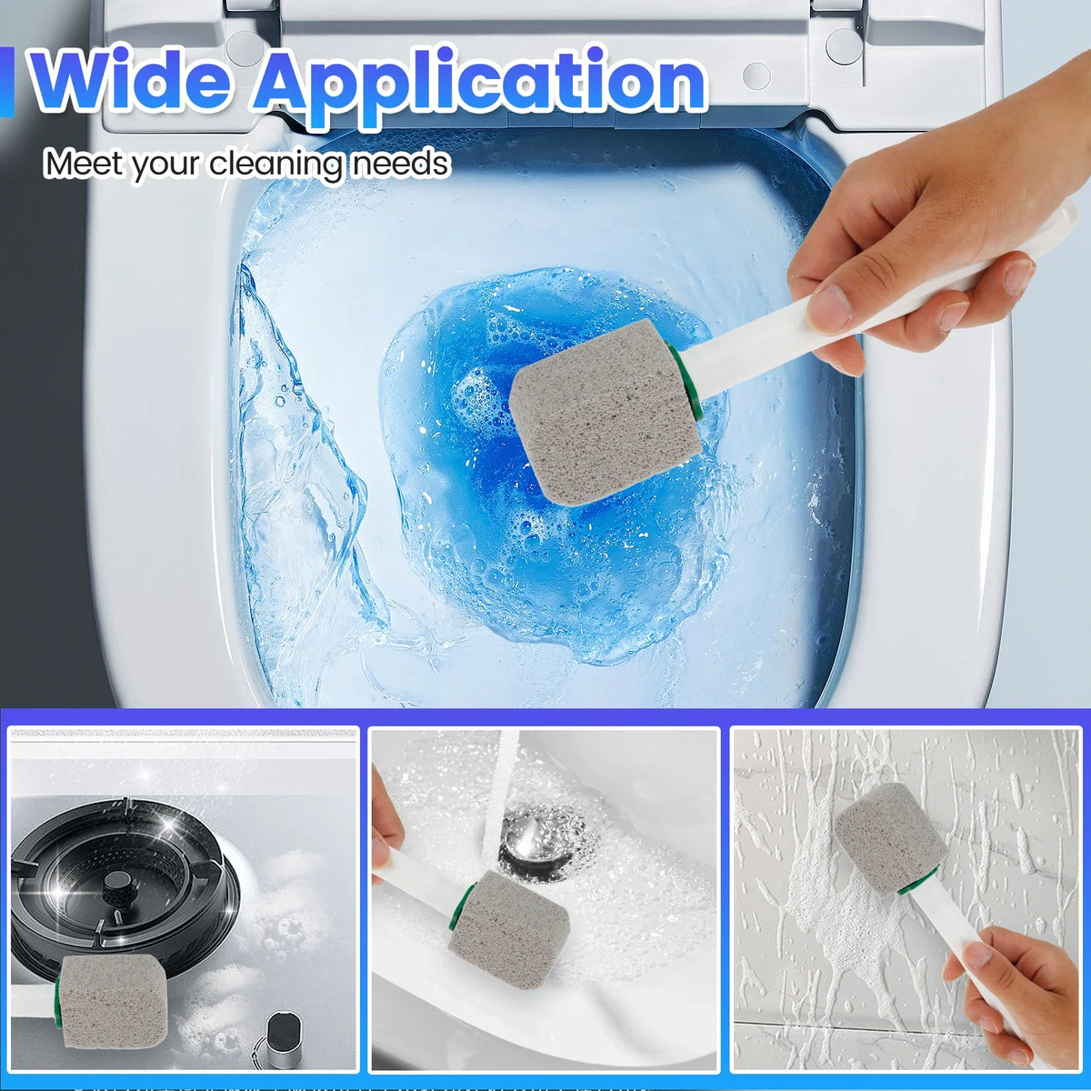 Pumice Cleaning Stone with Handle – 10 Heads | Willstar