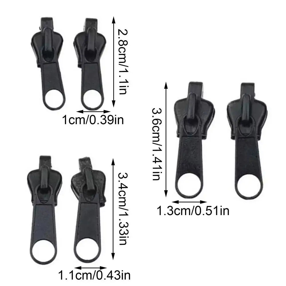 6-Piece Zipper Repair Kit – Heavy Duty Zip Slider (3 Sizes)