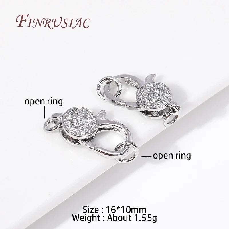 18K Gold Plated Zircon Lobster Clasps – DIY Jewelry Findings