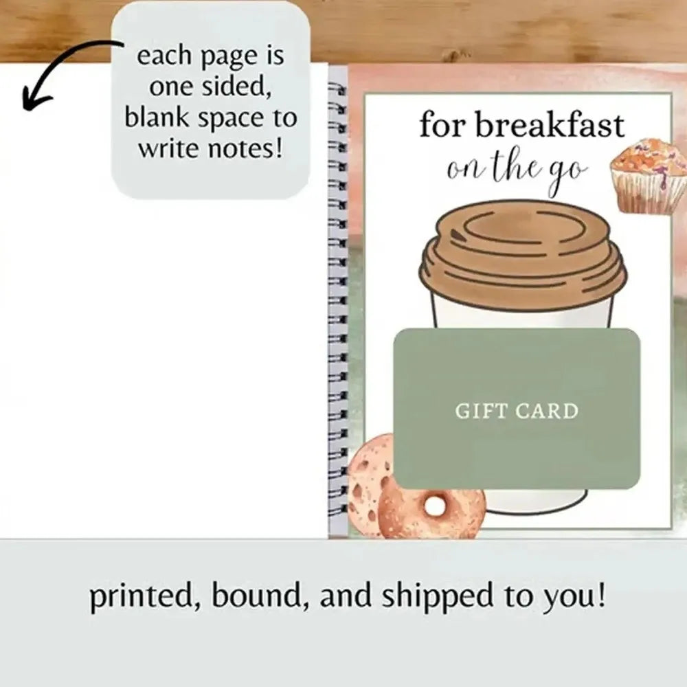 Spiral-Bound Christmas Gift Card Book & Greeting Organizer