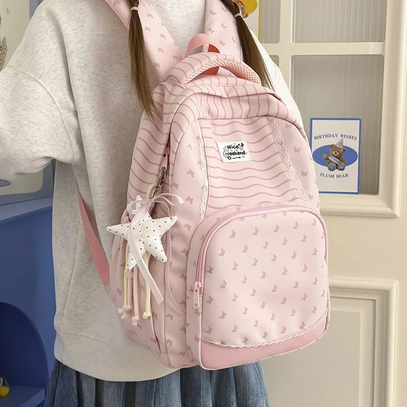 Nixie Butterfly Backpack – Large Capacity Cute School Bag