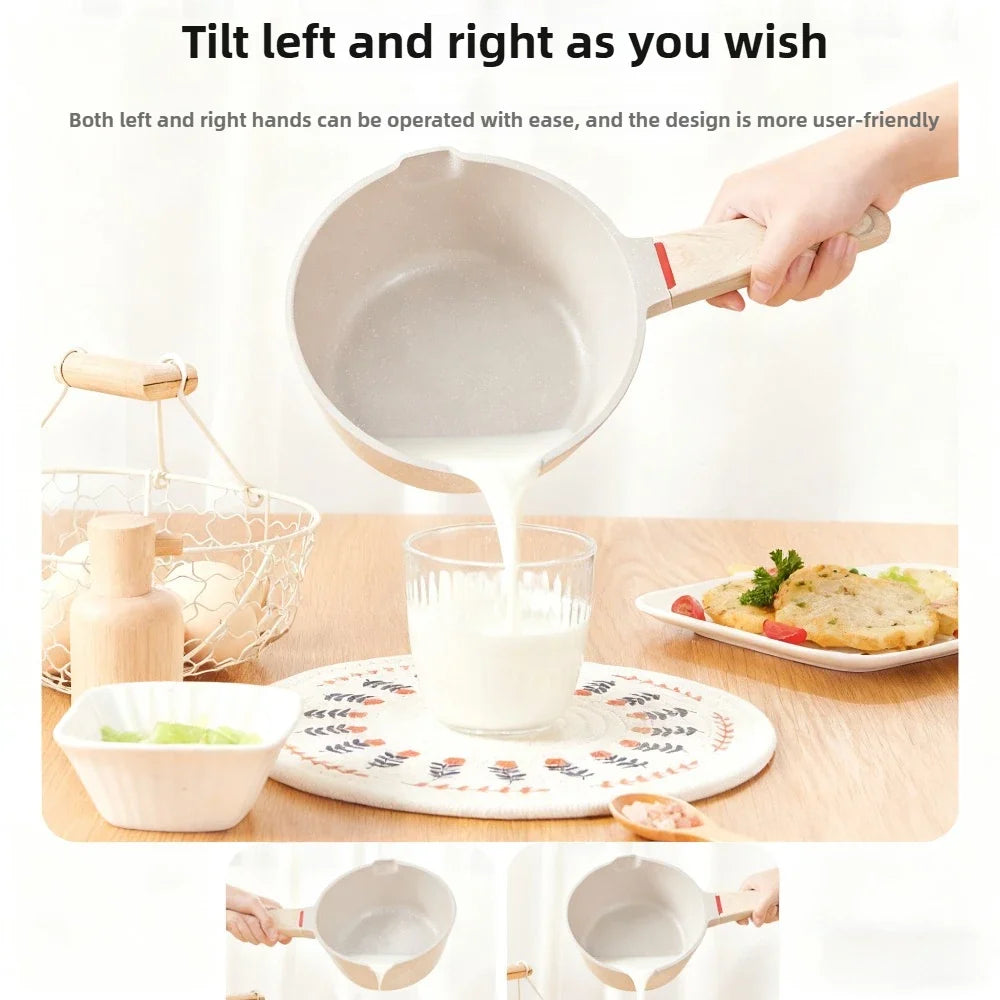FEB.WIND Nonstick Milk Pot with Lid – Die Cast Soup & Baby Pan