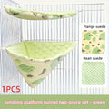 Small Pet Hammock & Funnel Bed Set – Fleece Cage Accessory