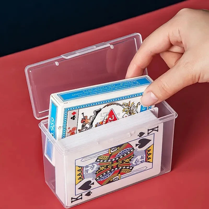 Clear Playing Card Deck Box – Holds 2 Poker Decks | 1 or 3 Pcs