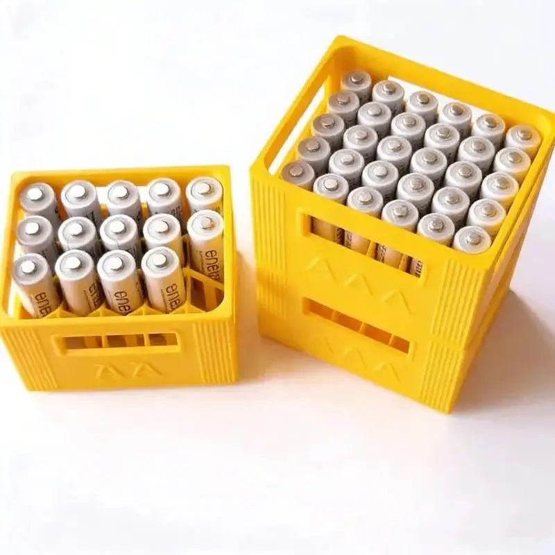 AA/AAA Battery Organizer Box – 20/30 Compartment Storage