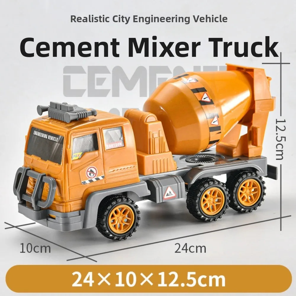 Kids Inertia Engineering Toy Cars – Dump Truck & Excavator 4 Styles