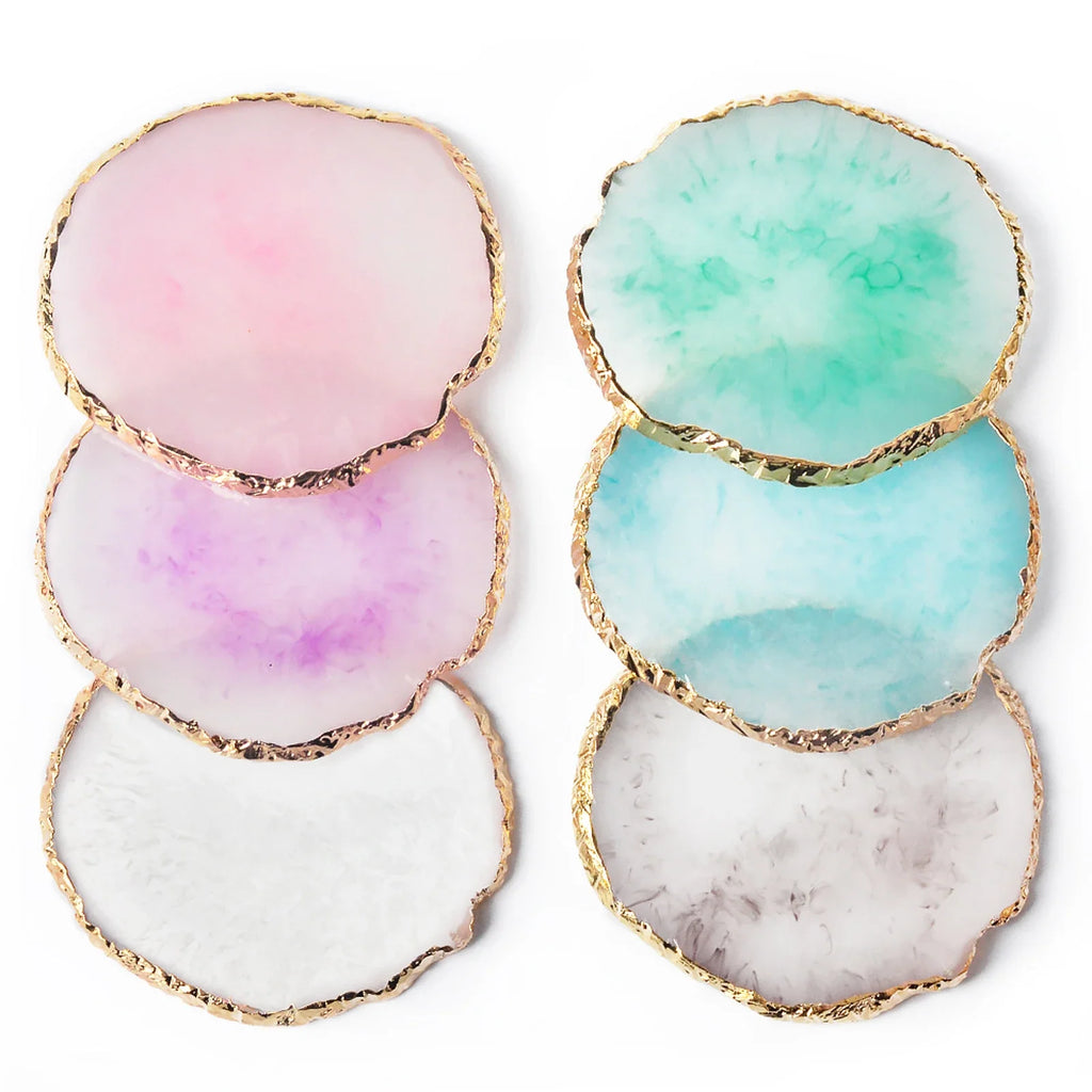 Round Resin Agate Nail Art Palette & Gel Polish Display Shelf