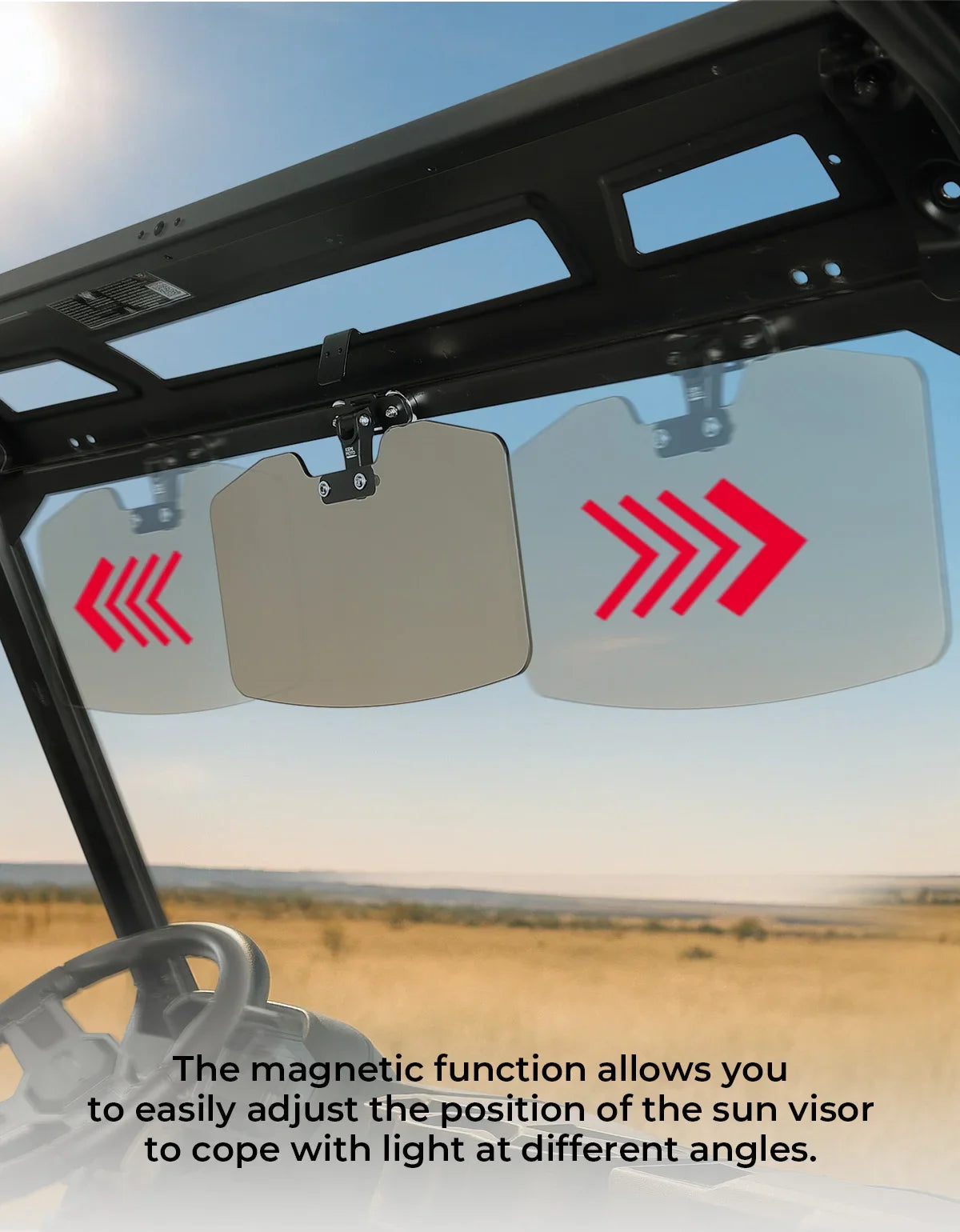 UTV Magnetic Sun Visor Polarized – Polaris, Can-Am & Golf Cart
