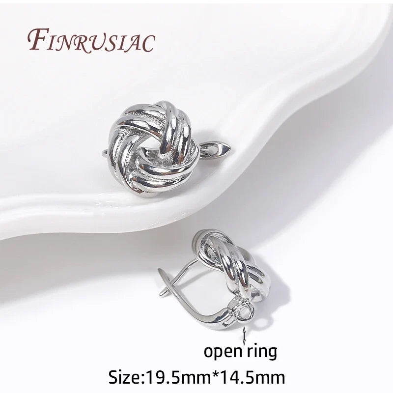 18K Gold Plated Twist Round Earring Clasps | DIY Jewelry Findings