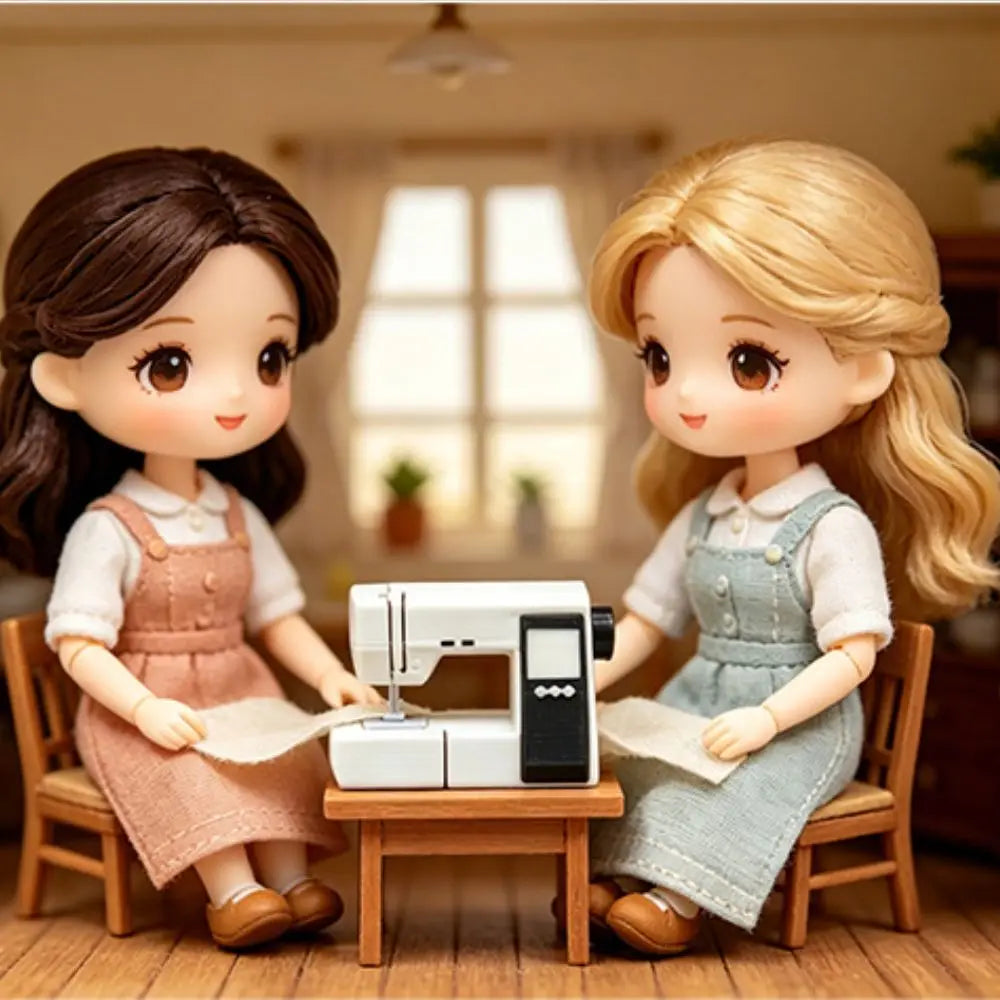 Miniature Dollhouse Sewing Machine Model – Realistic Accessory