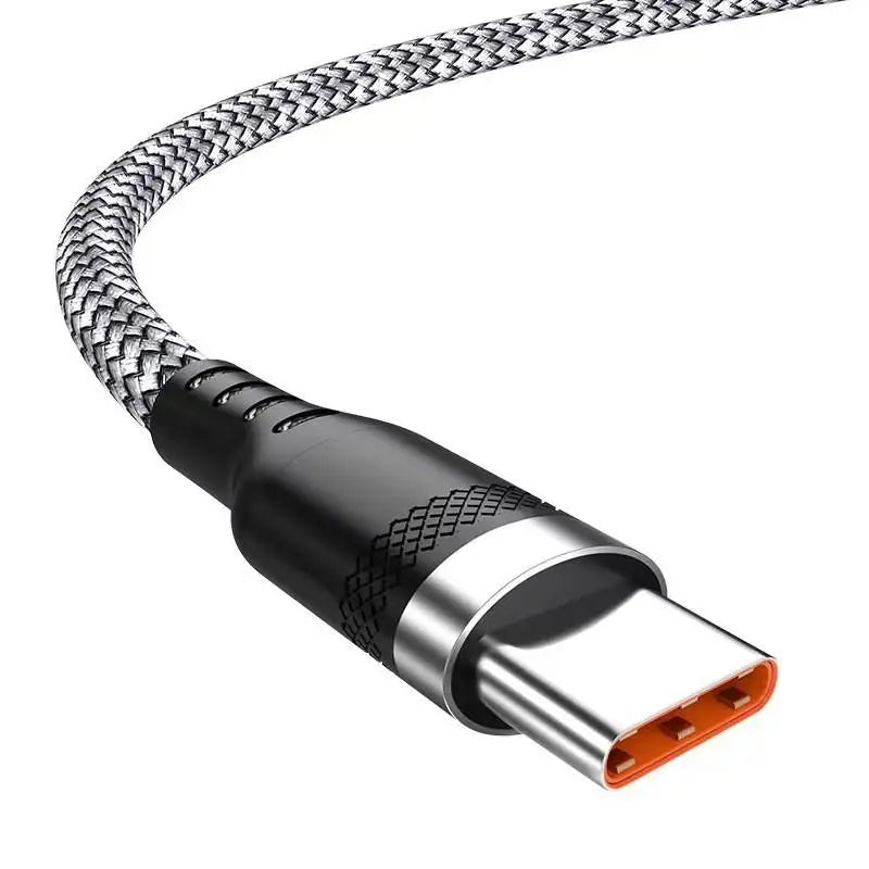 USB-C 6A Fast Charging Cable 1M–8M | Nylon Braided Type-C Cord