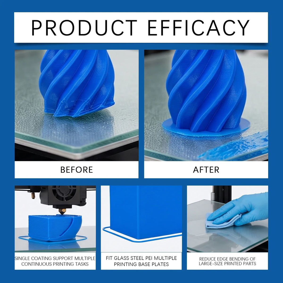 3D Printer Bed Adhesion Grease with Brush – PLA ABS PETG