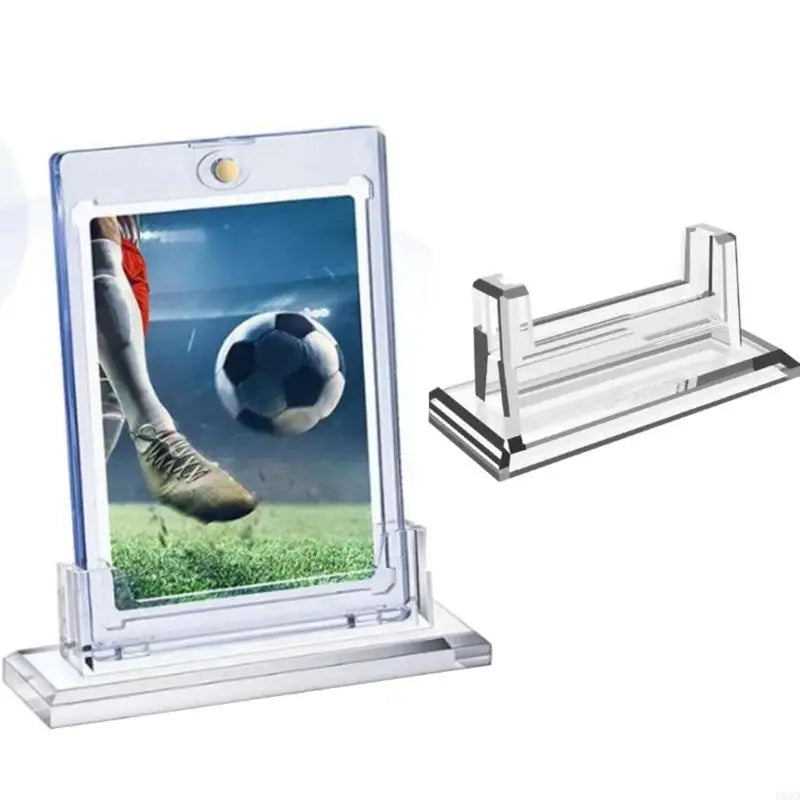 25-Pack Clear Acrylic Trading Card Stands for 35PT Cards