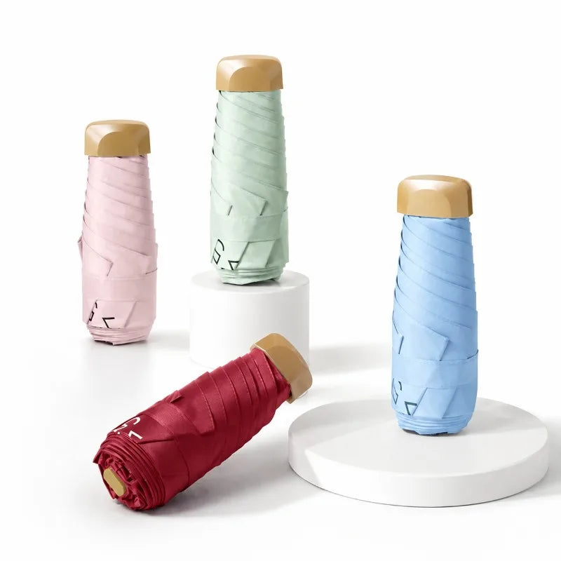 Mini Compact Folding UV Parasol – Pocket Travel Umbrella