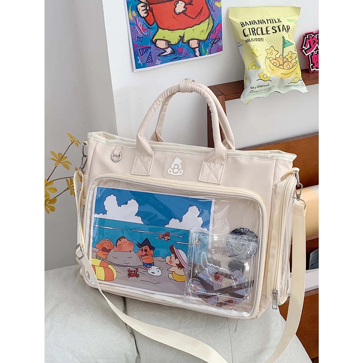 Large Capacity Nylon Crossbody Shoulder Bag for Women & Girls