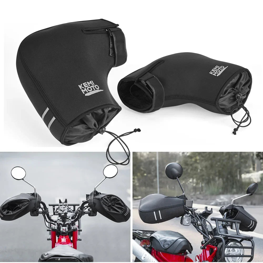 KEMITOUR Motorcycle Handlebar Gloves Windproof Waterproof Winter