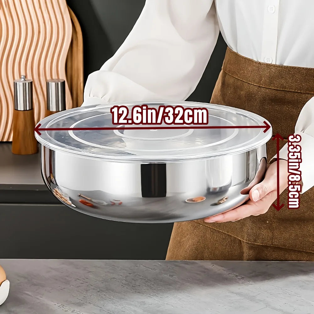 Large Stainless Steel Mixing Bowl – Dough, Salad & Soup
