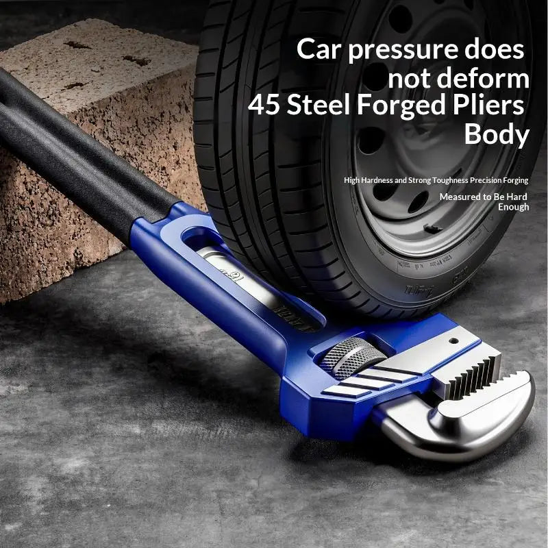 Heavy Duty Adjustable Pipe Wrench Forged Steel Plumbing Spanner