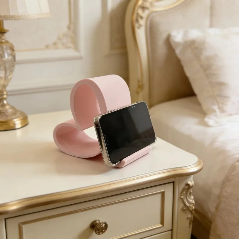 Heart Shape Phone Stand – 3D Printed Universal Desk Holder
