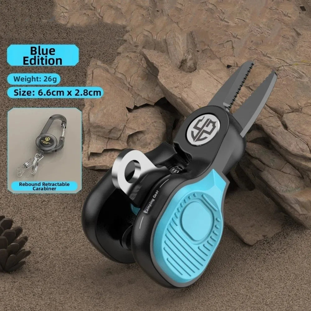 Portable Serrated Fishing Scissors – Stainless Steel PE Line Cutter