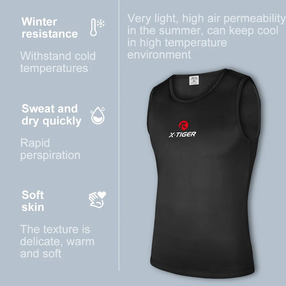X-TIGER Thermal Fleece Cycling Base Layer Sleeveless Vest