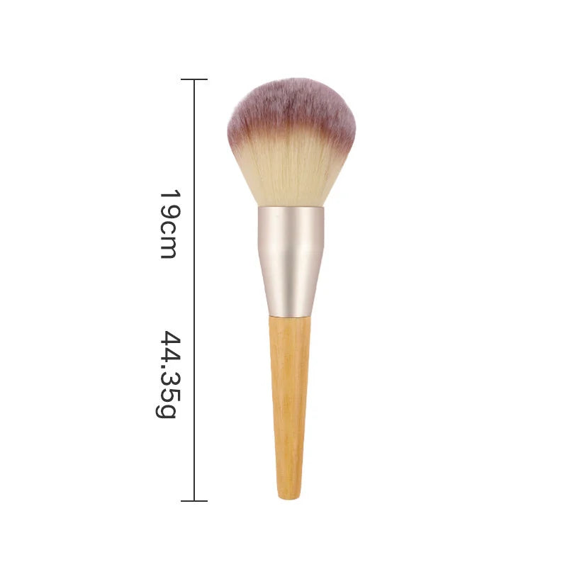 4Pcs Bamboo Handle Makeup Brush Set – Powder, Concealer & Eye