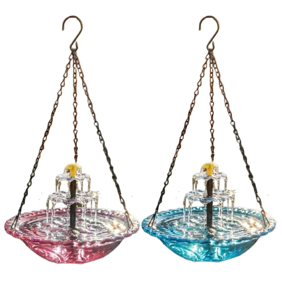 Solar Bird Bath with Fountain – Garden Hummingbird Birdbath