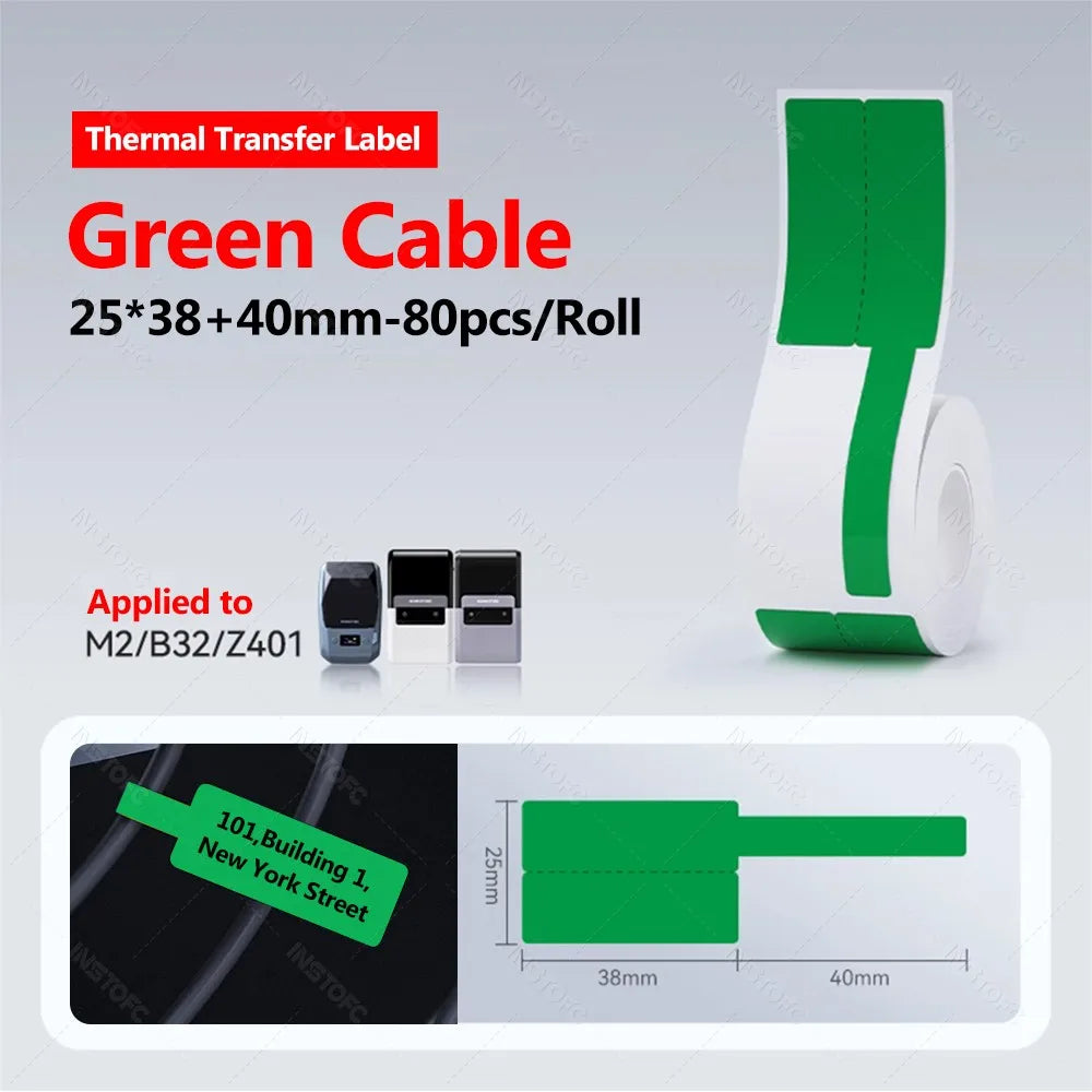 Niimbot M2 Thermal Transfer Labels – Outdoor Cable & Wire Tags