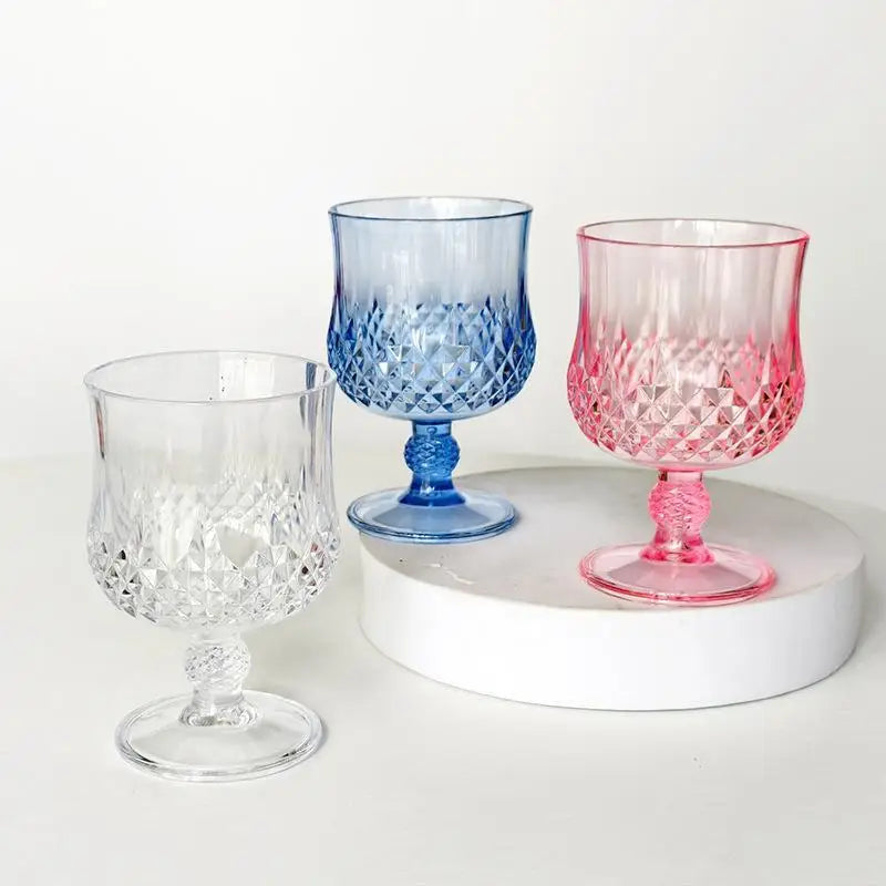 BPA-Free Shatterproof Plastic Stemmed Goblet | Reusable Wine Glass